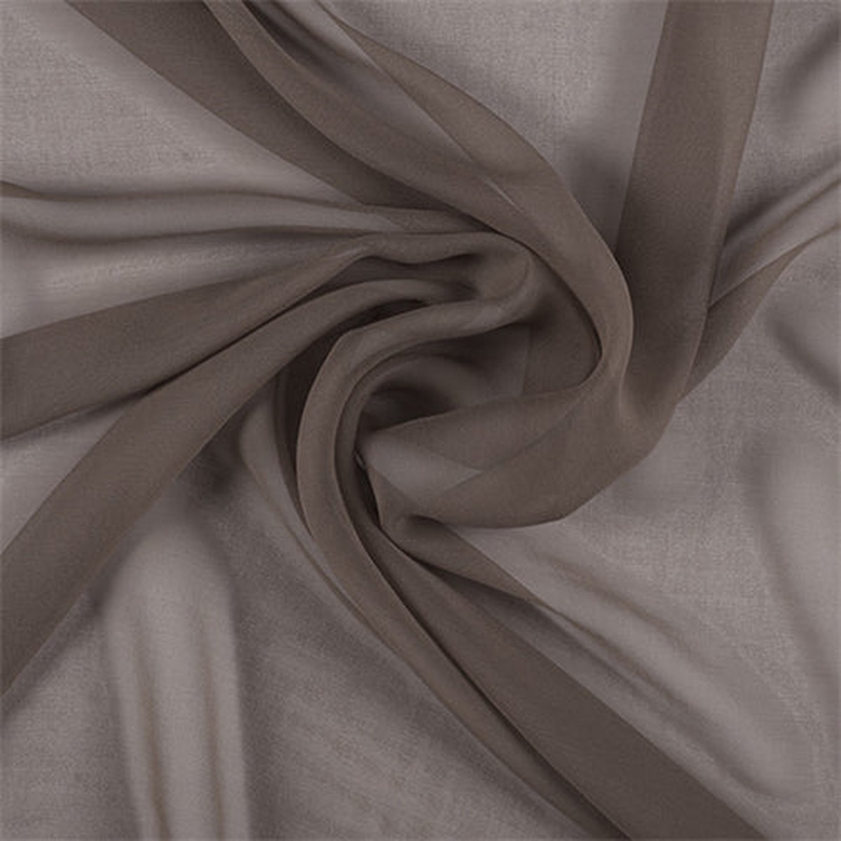 Runway Silks Brown Wide Silk Chiffon Fabric - Reorderable