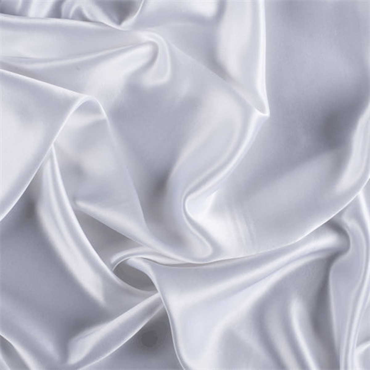 Runway Silks White Stretch Silk Charmeuse Fabric - Reorderable