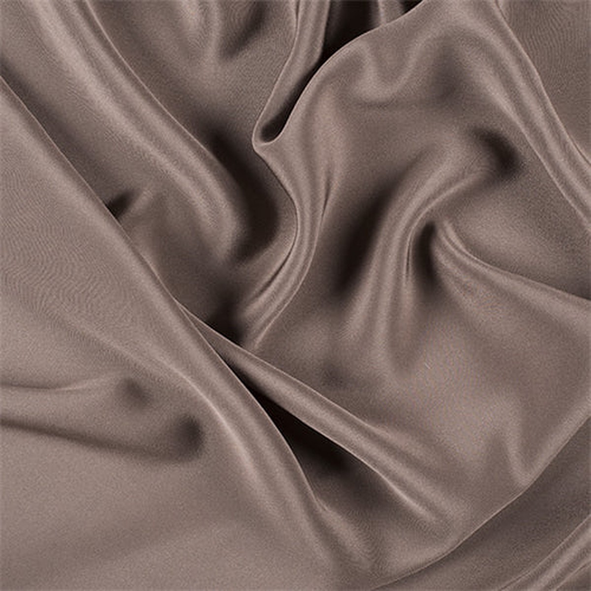Runway Silks Dark Taupe 4 Ply Silk Crepe Fabric - Reorderable