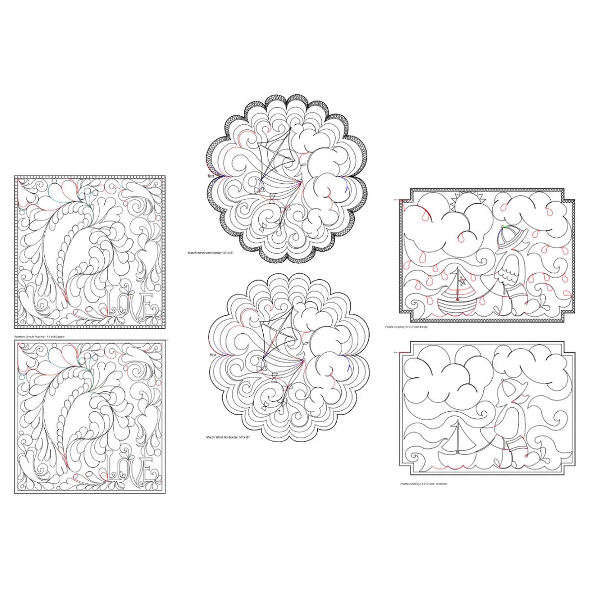 270 Holiday Placemats A Pantograph by Linda V. Taylor