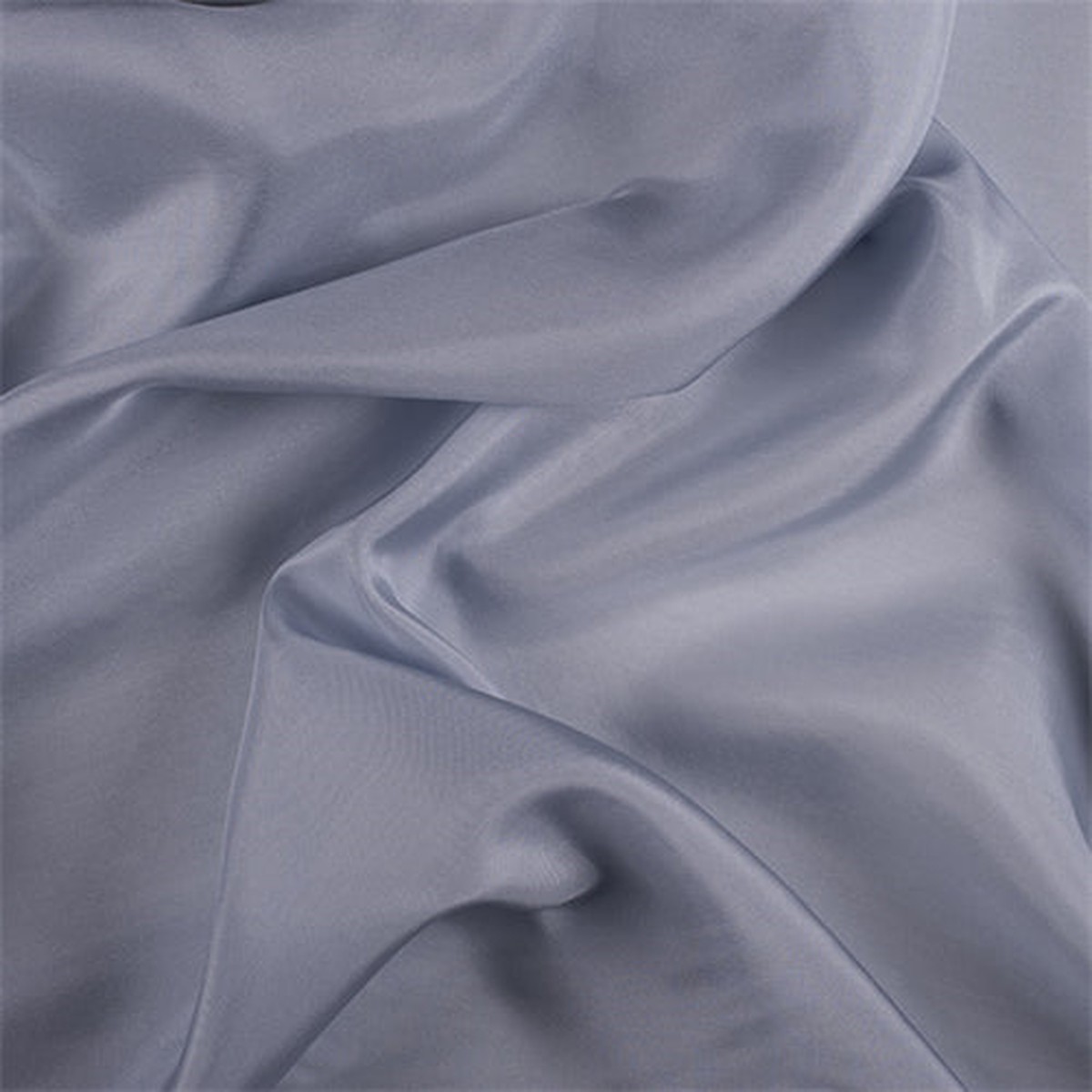 Runway Silks Steel Blue Silk Habotai Fabric - Reorderable