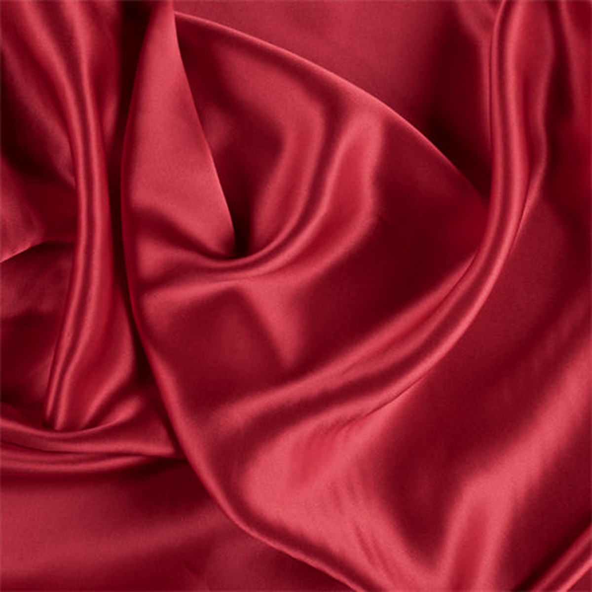 Runway Silks Bright Red Stretch Silk Charmeuse Fabric - Reorderable