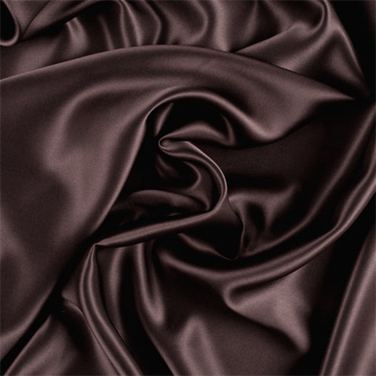 Runway Silks Dark Brown Stretch Silk Charmeuse Fabric - Reorderable