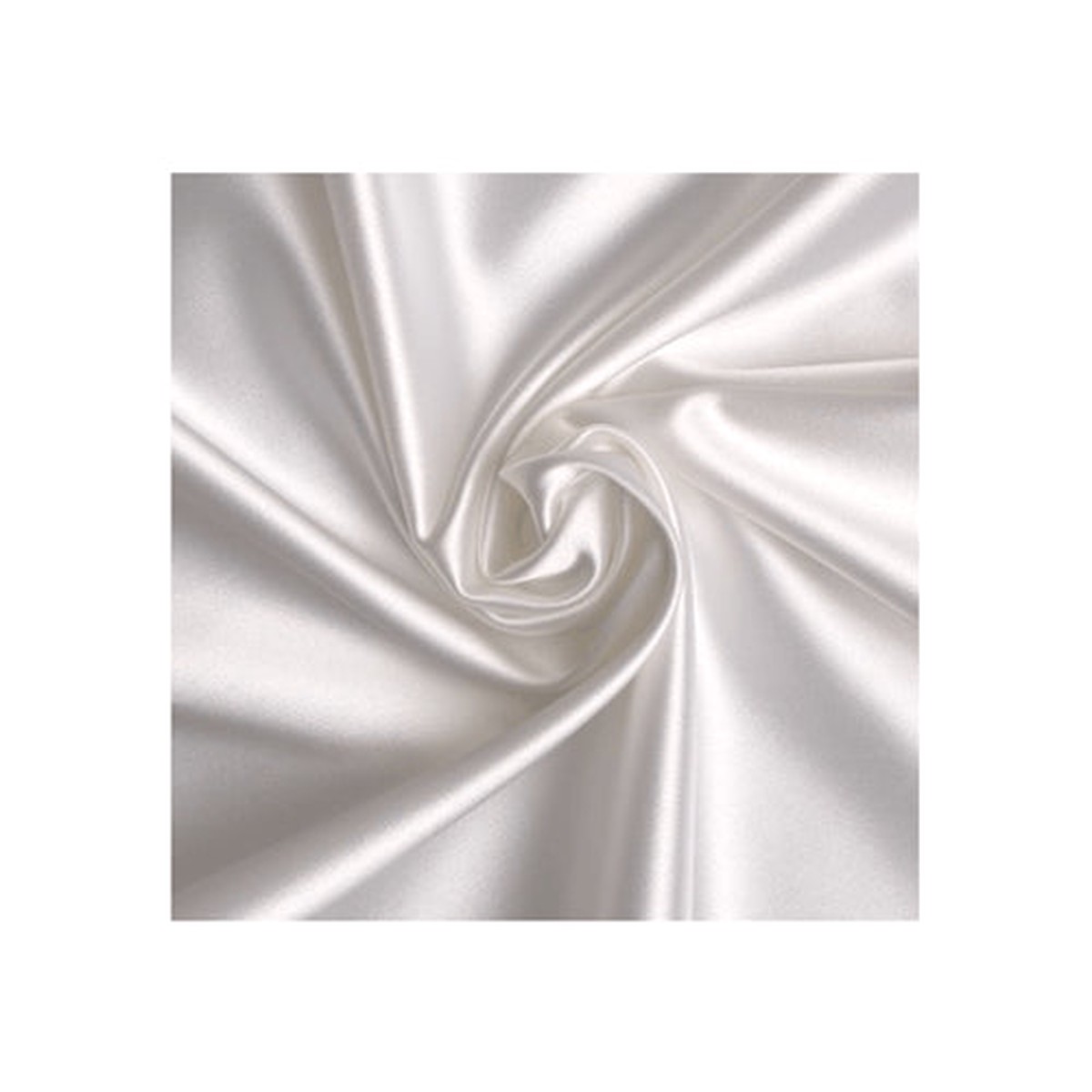 Runway Silks White Stretch Satin Fabric - Reorderable