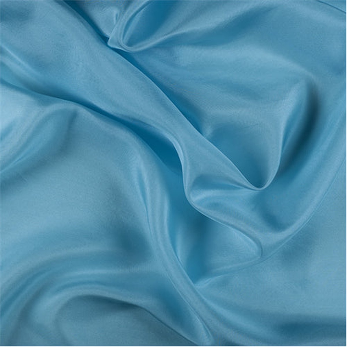 Runway Silks Aqua Silk Crepe de Chine Fabric - Reorderable