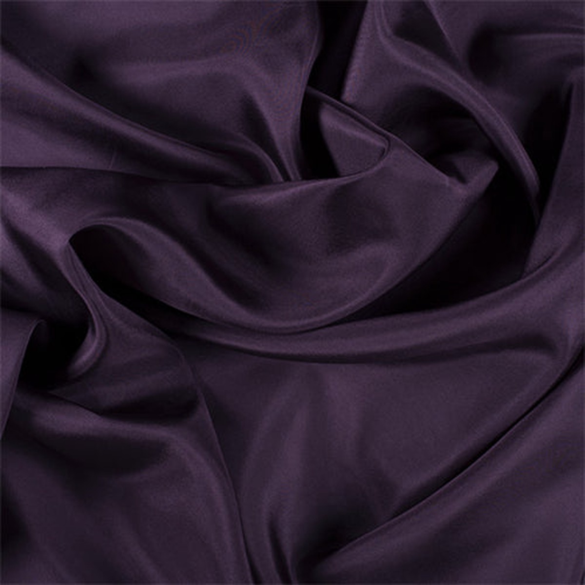 Runway Silks Aubergine Silk Habotai Fabric - Reorderable