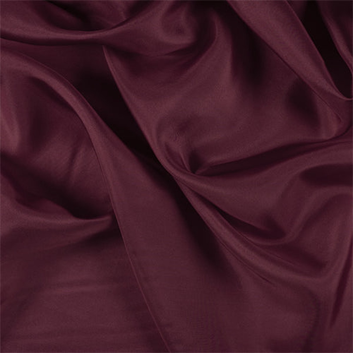 Runway Silks Dark Red Silk Habotai Fabric - Reorderable