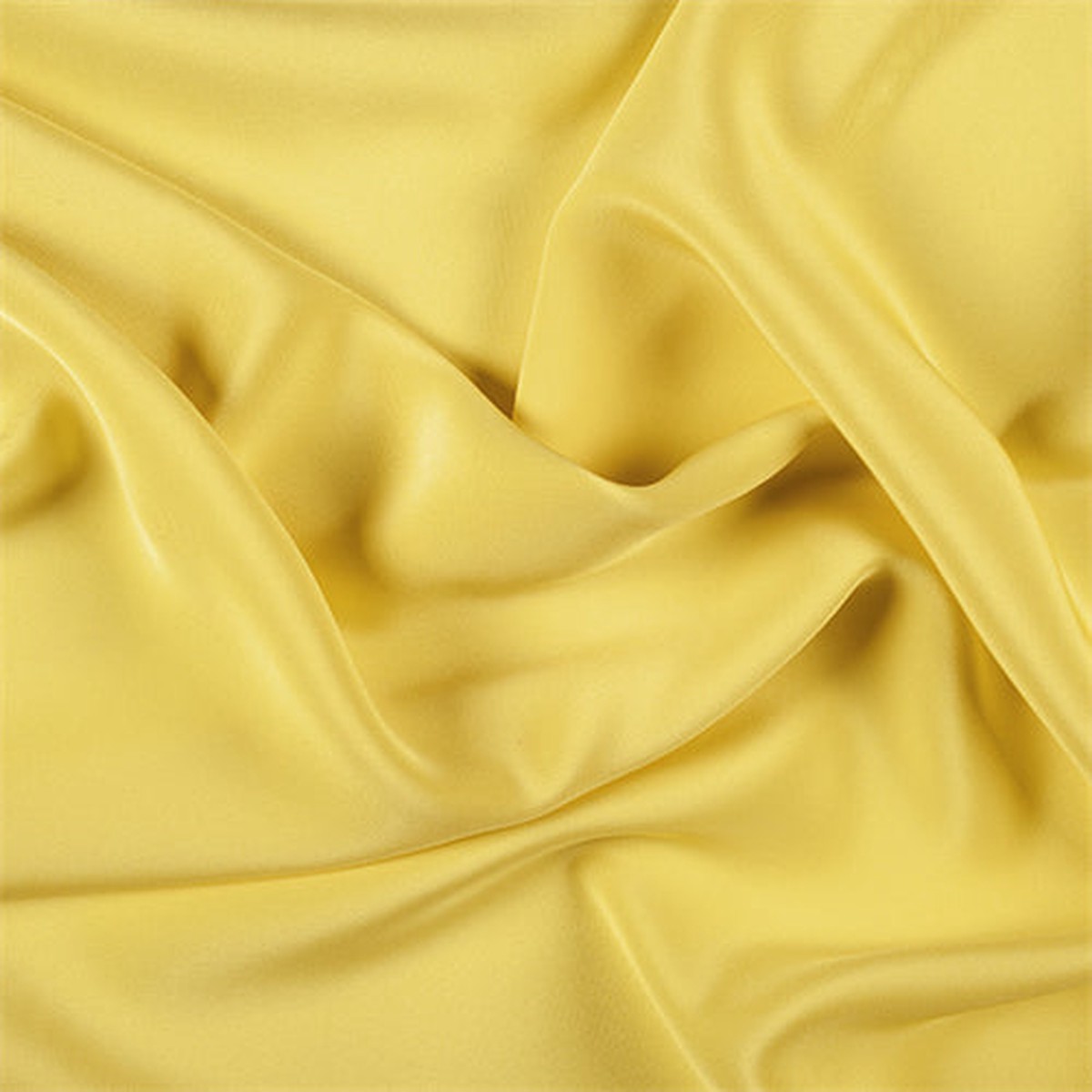 Runway Silks Bright Yellow 4 Ply Silk Crepe Fabric - Reorderable