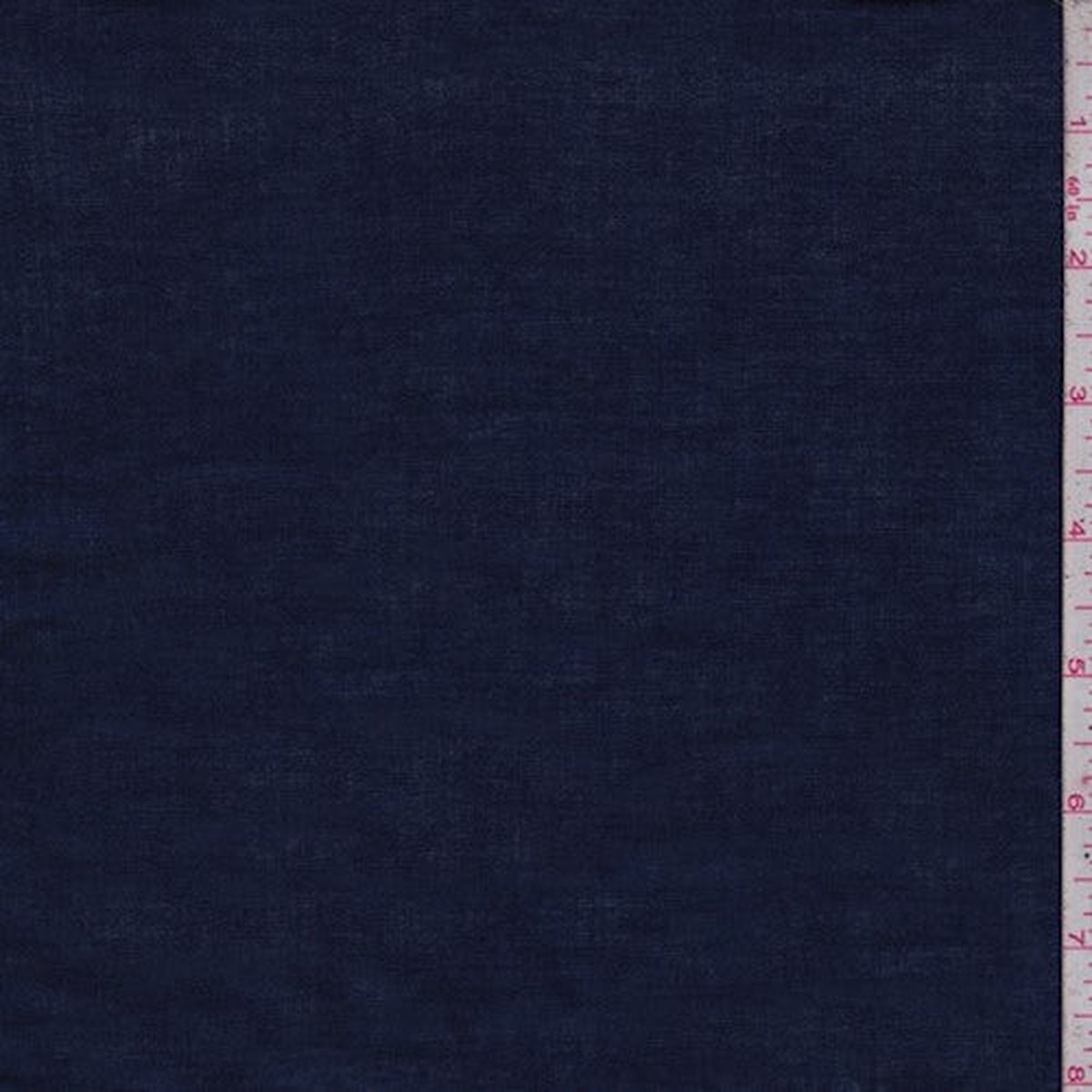 1 YD PC-Navy Blue Semi-Opaque Cotton Batiste Woven Fabric