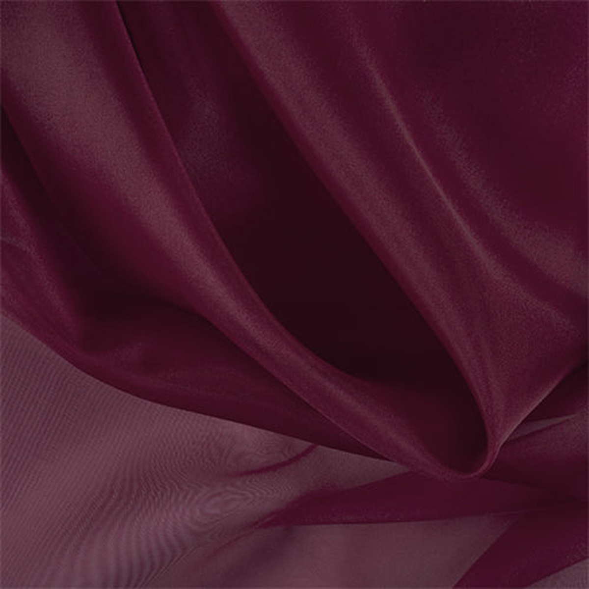 Runway Silks Burgundy Silk Organza Fabric - Reorderable