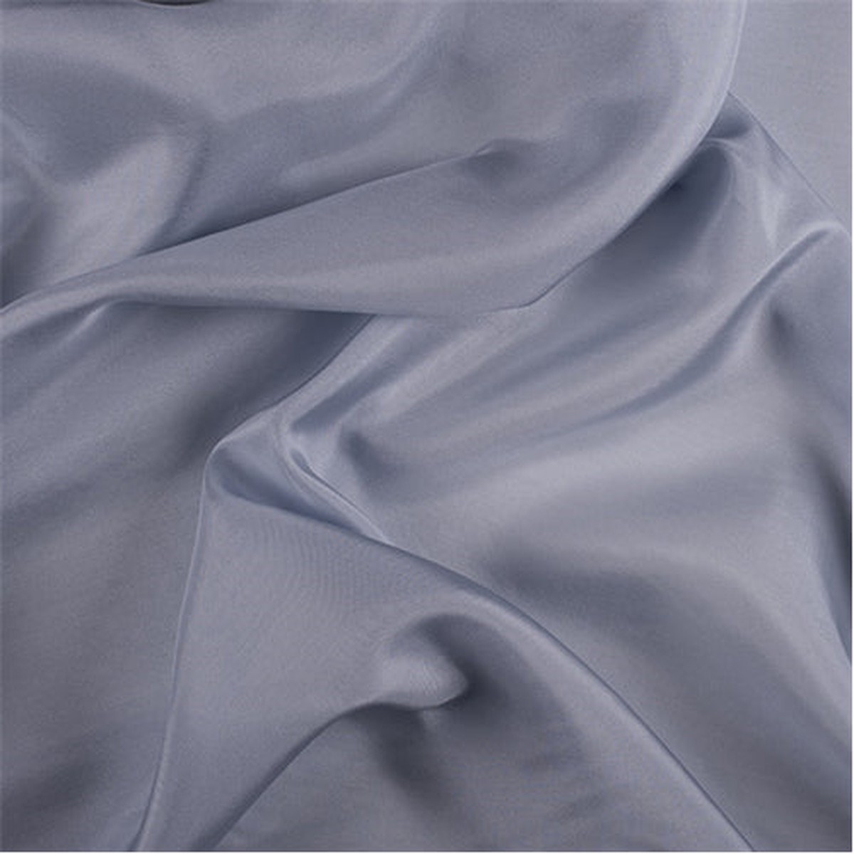 1 1/2 YD PC-Runway Silks Steel Blue Silk Crepe de Chine Fabric - Reorderable