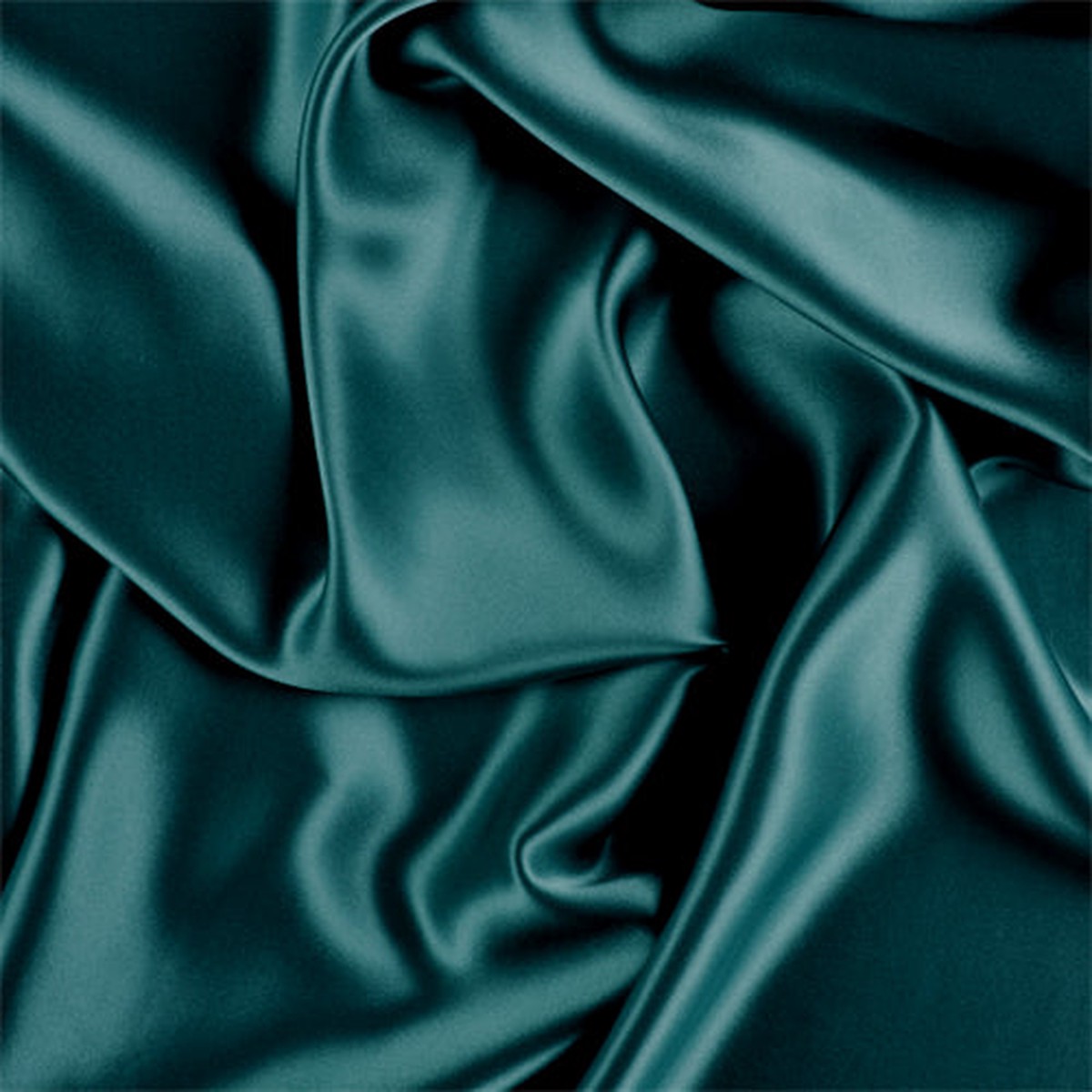 Runway Silks Teal Stretch Silk Charmeuse Fabric - Reorderable