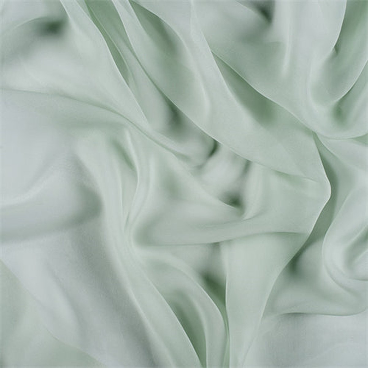 Runway Silks Sage Wide Silk Chiffon Fabric - Reorderable