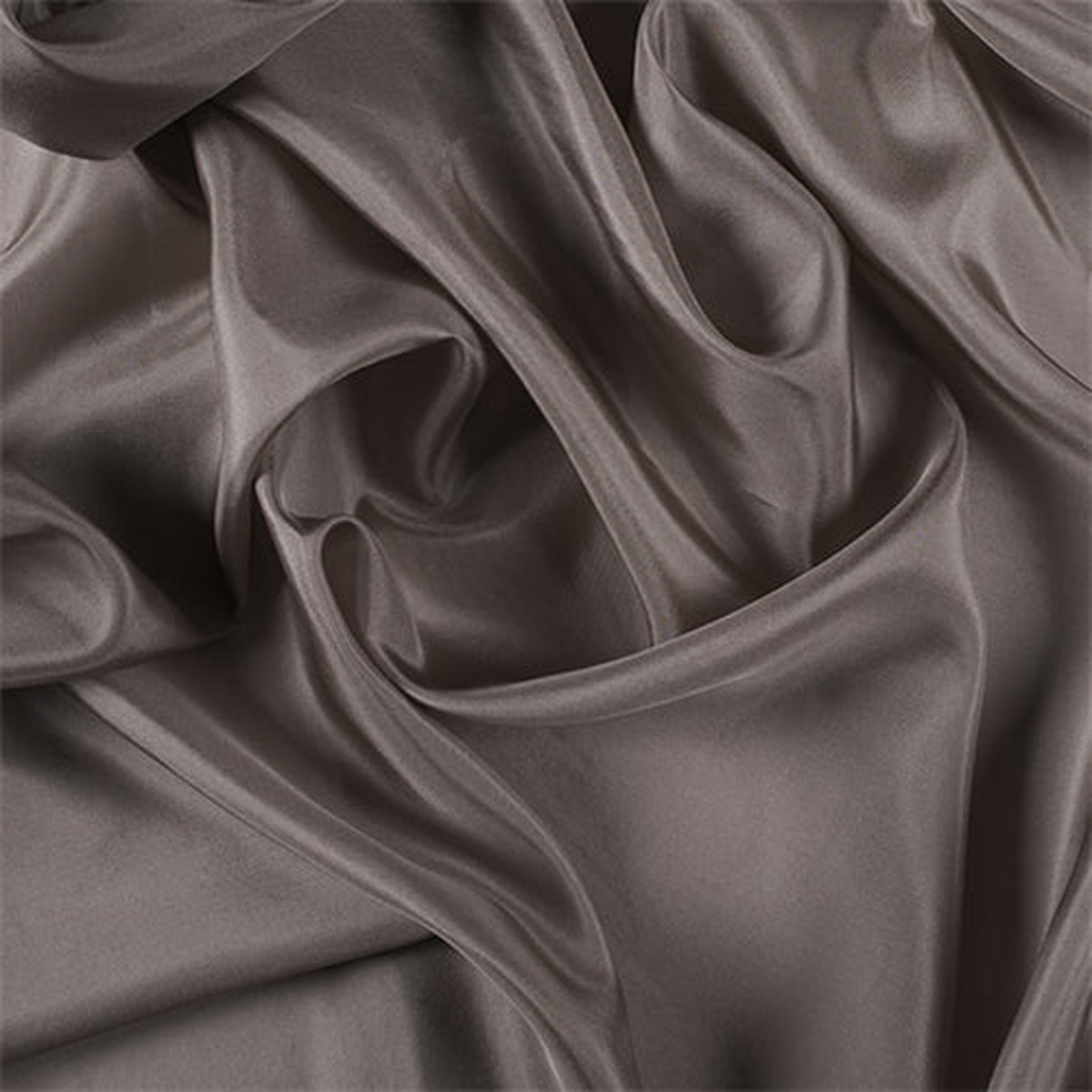 Runway Silks Taupe Silk Habotai Fabric - Reorderable