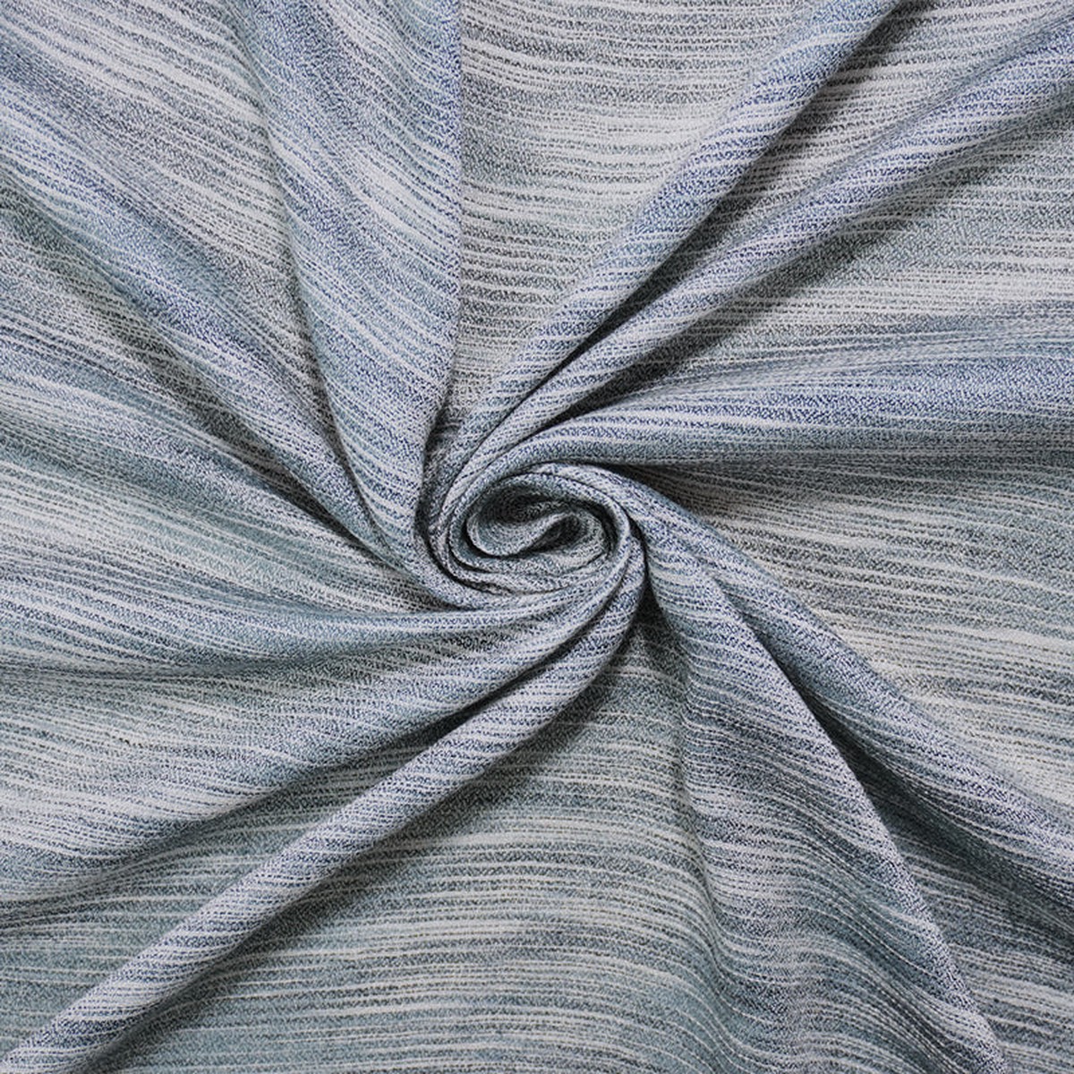 1 3/4 YD PC-Gray-White Rayon Slub Printed Dobby Woven Fabric