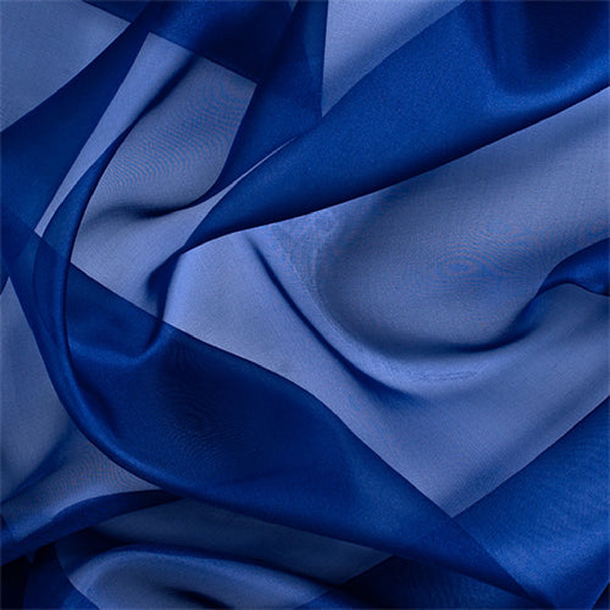 Runway Silks Dark Blue Silk Organza Fabric - Reorderable