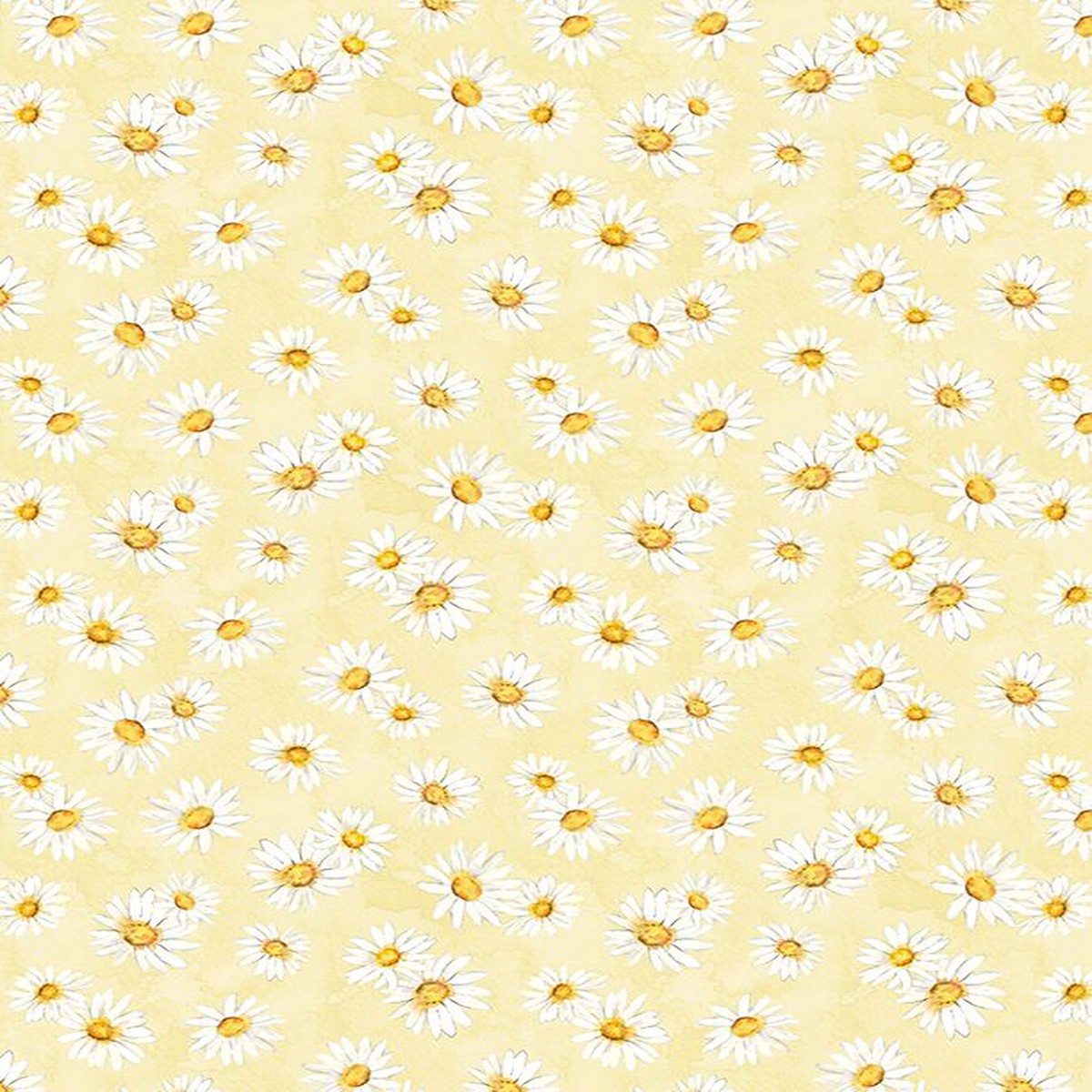 Zest Life Daisy Toss Yellow Cynthia Coulter Wilmington Prints Cotton Fabric WP-3063-19156-515