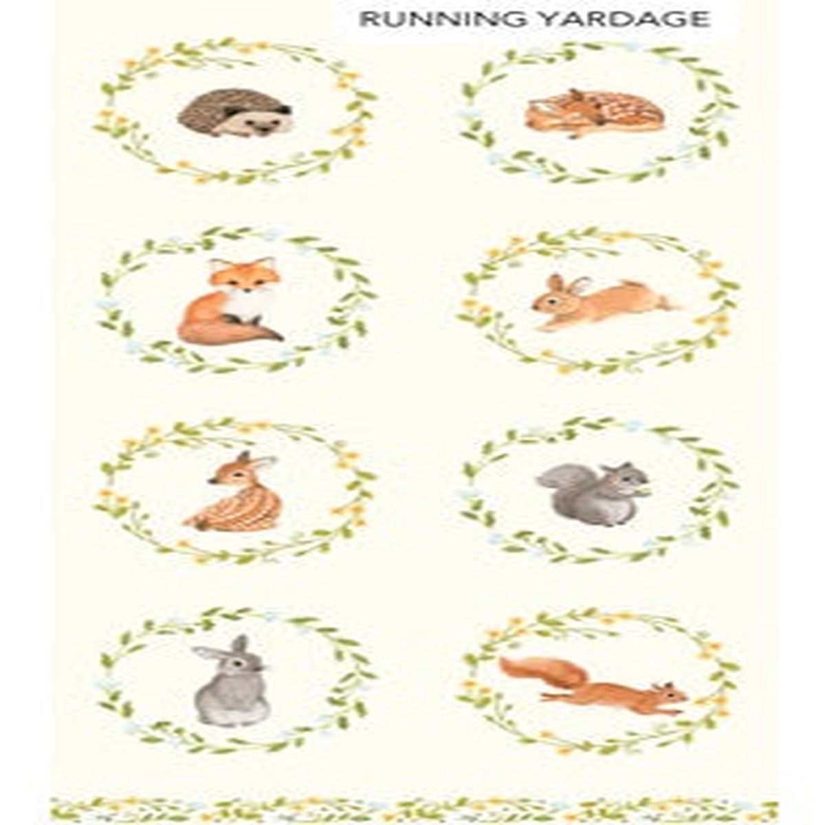 Woodland Babes Animals Blocks Panel 21" Cream Multi Kathryn Christensen Northcott Cotton Fabric