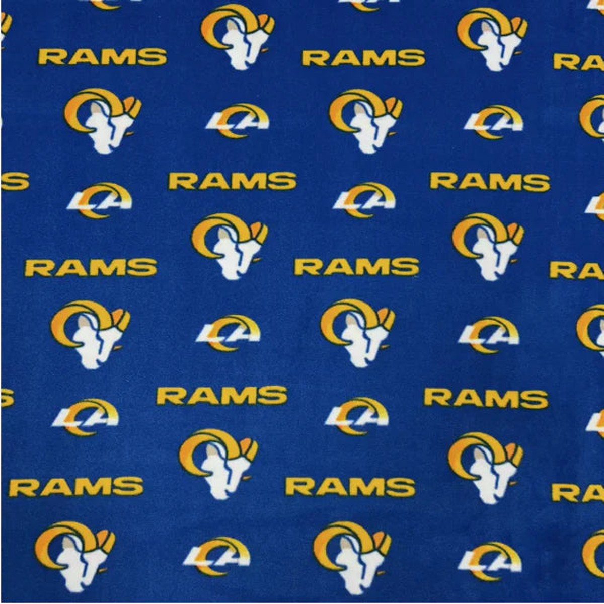 Los Angeles Rams NFL Football Logo Fabric Traditions Polyester Fleece Fabric NFL-70402D