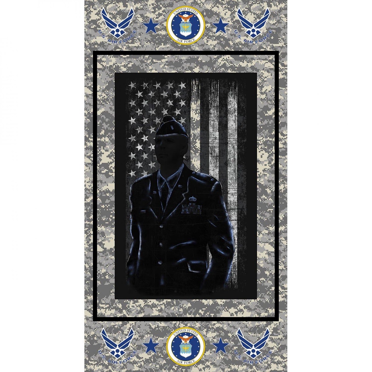 Airce Service US Military 24" Panel Print Concepts Sykel Enterprises Cotton Fabric SYK-1195-AF