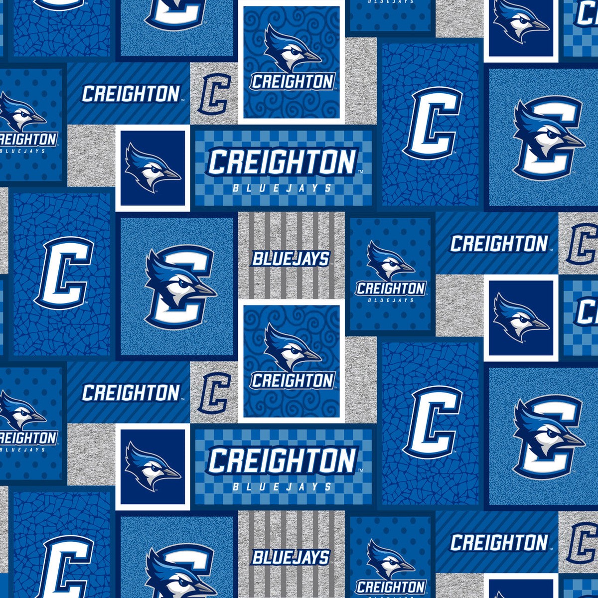 Creighton Blue Jays NCAA College Patch Sykel Enterprises Polyester Fleece Fabric CRE-1177