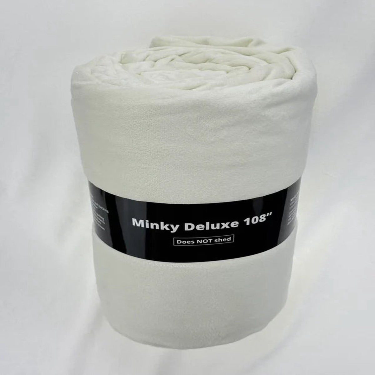 Cream Solid Minky Deluxe 3YD Precut 108" Wideback Sykel Enterprises Polyester Fabric SYK-1394-3YD-CREAM