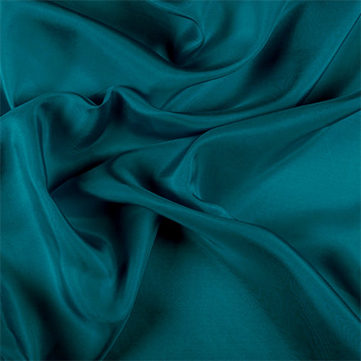 Runway Silks Teal Silk Habotai Fabric - Reorderable