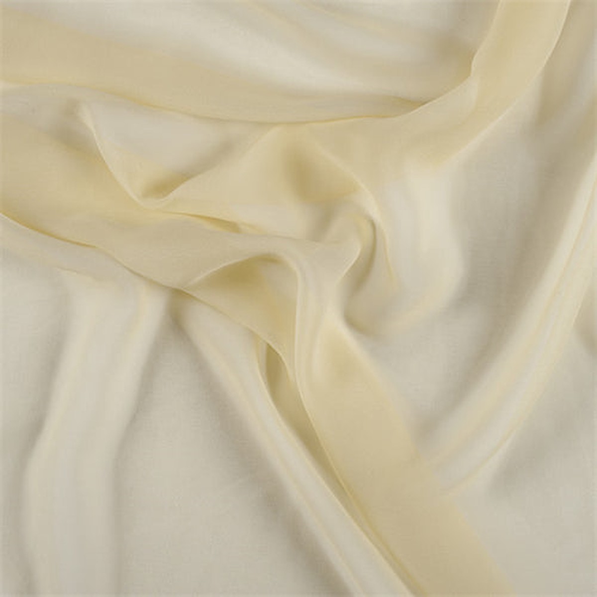 Runway Silks Yellow Silk Chiffon Fabric - Reorderable