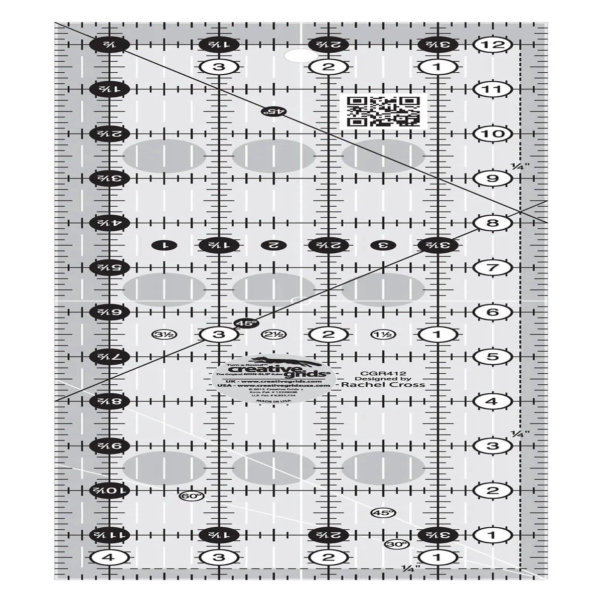 Creative Grids Quilt Ruler 4-1/2in x 12-1/2in