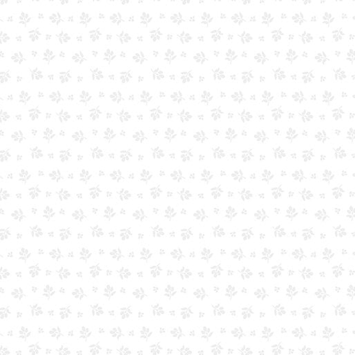 Classic Keepsakes Little Flower Buds White on White Kanvas Studio Benartex Quilting Fabric BE-14654-09